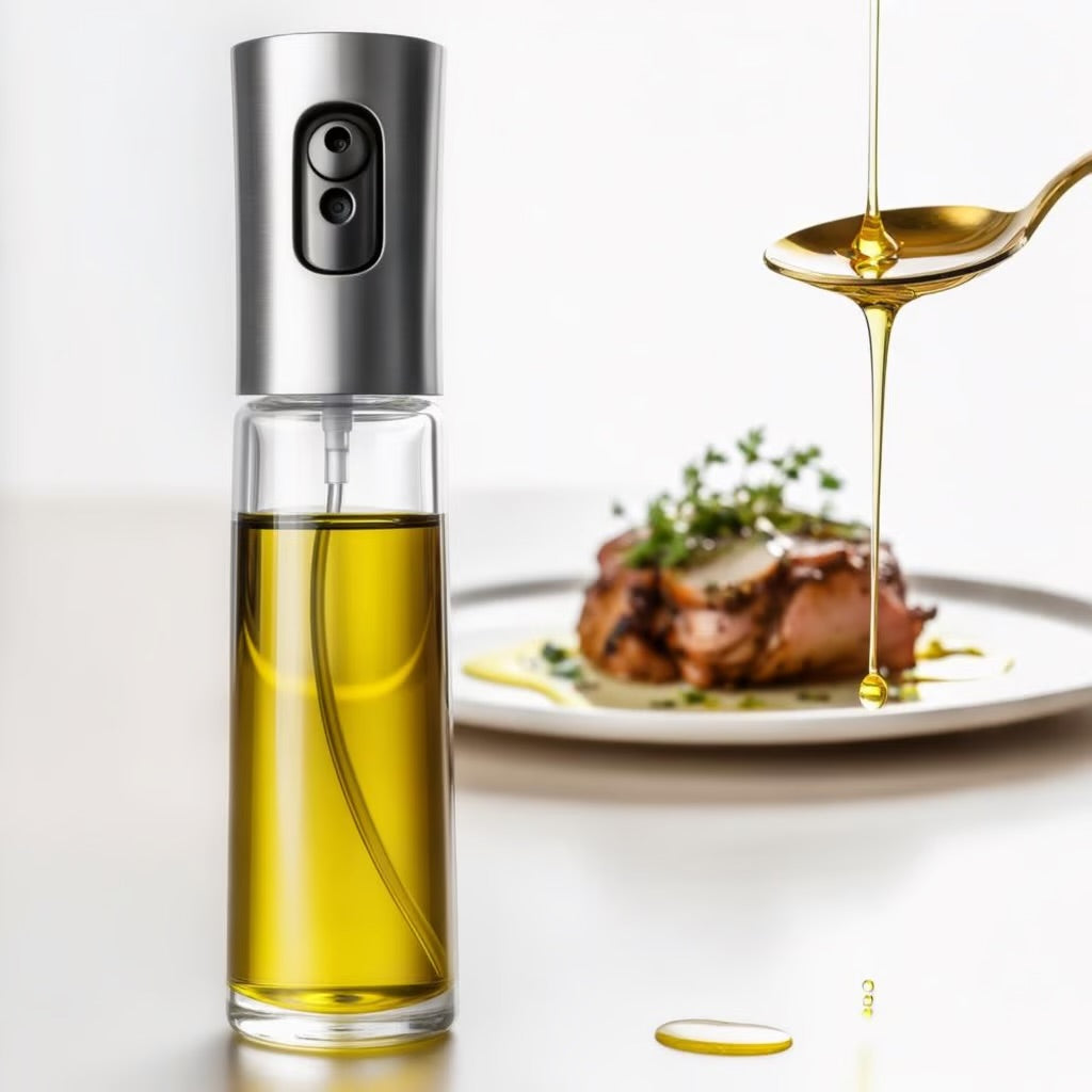 Vaporisateur d’Huile en Verre Chefelicieux — Sublimez Vos Plats avec Précision et Élégance !