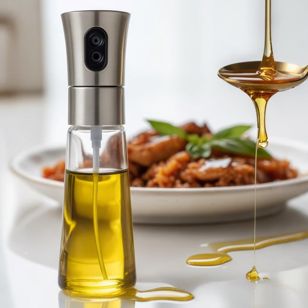 Vaporisateur d’Huile en Verre Chefelicieux — Sublimez Vos Plats avec Précision et Élégance !