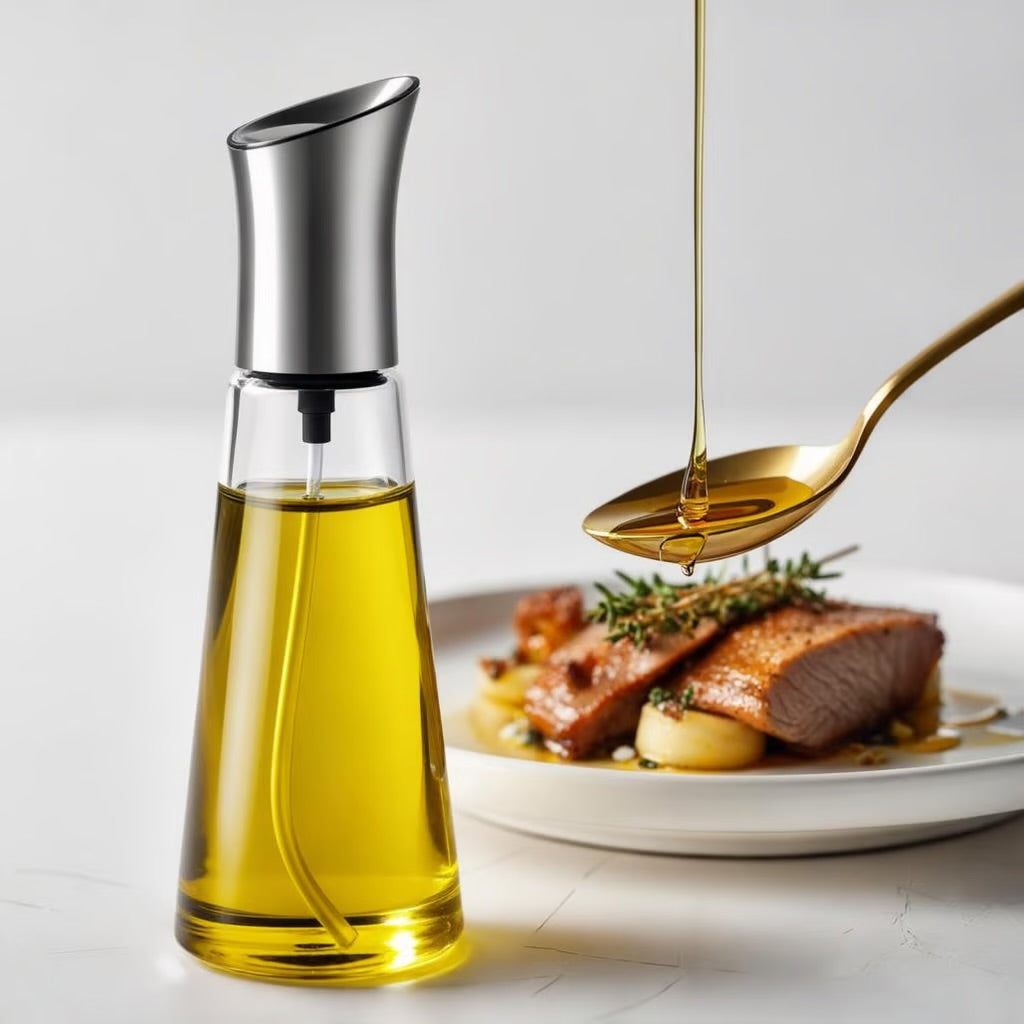 Vaporisateur d’Huile en Verre Chefelicieux — Sublimez Vos Plats avec Précision et Élégance !