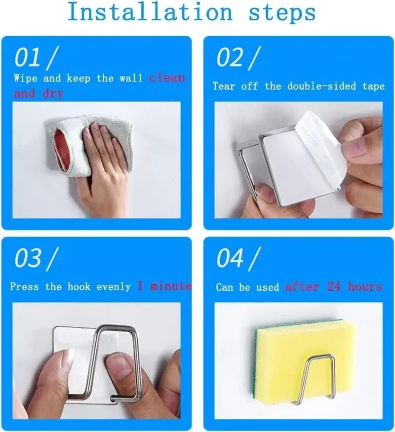 Support Éponge Autocollant – Gardez Votre Évier Propre et Organisé !